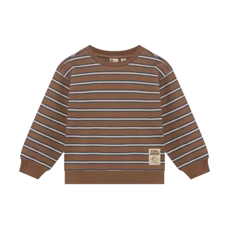 Daily7 Oversized Sweater Striped - Almond Brown
