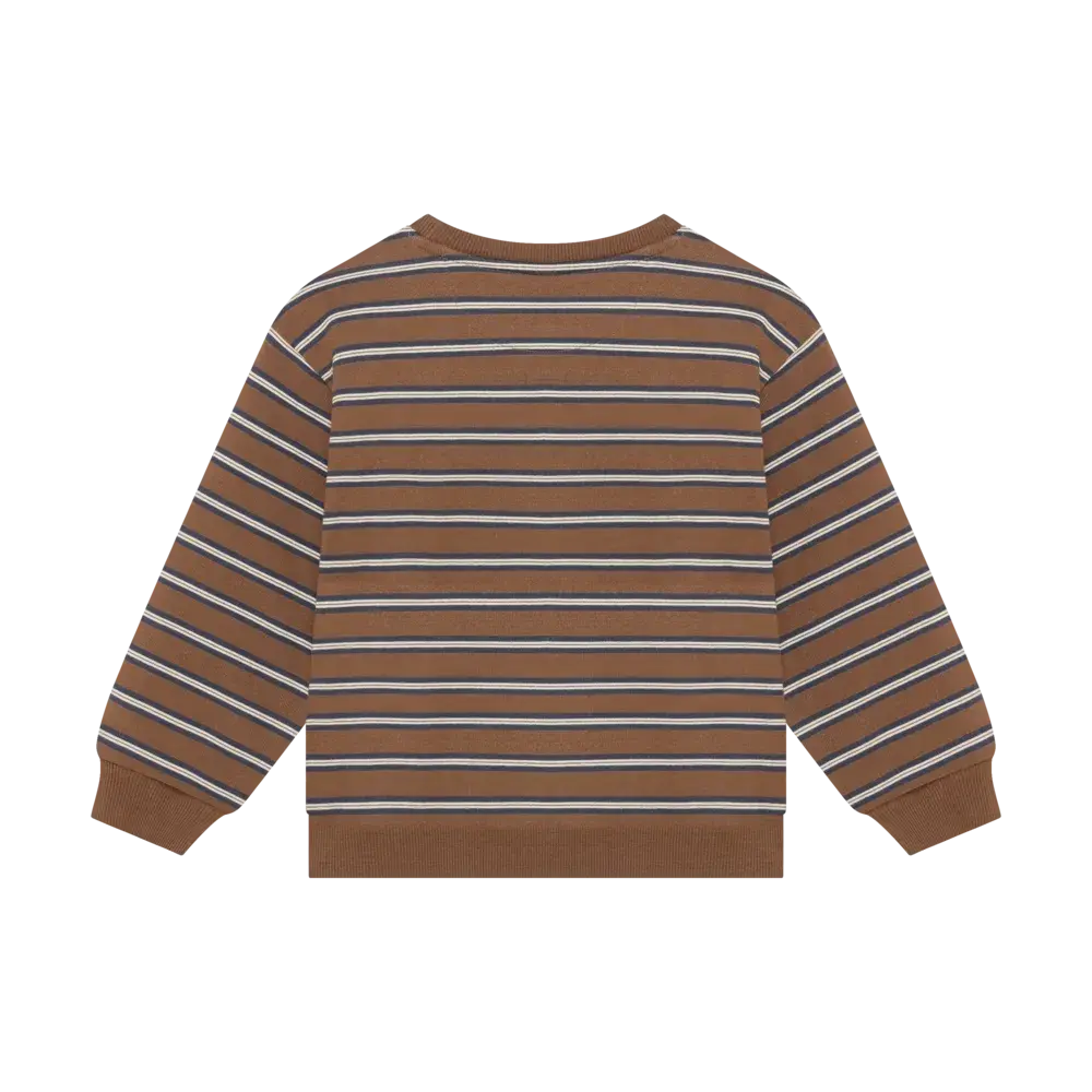 Daily7 Oversized Sweater Striped - Almond Brown