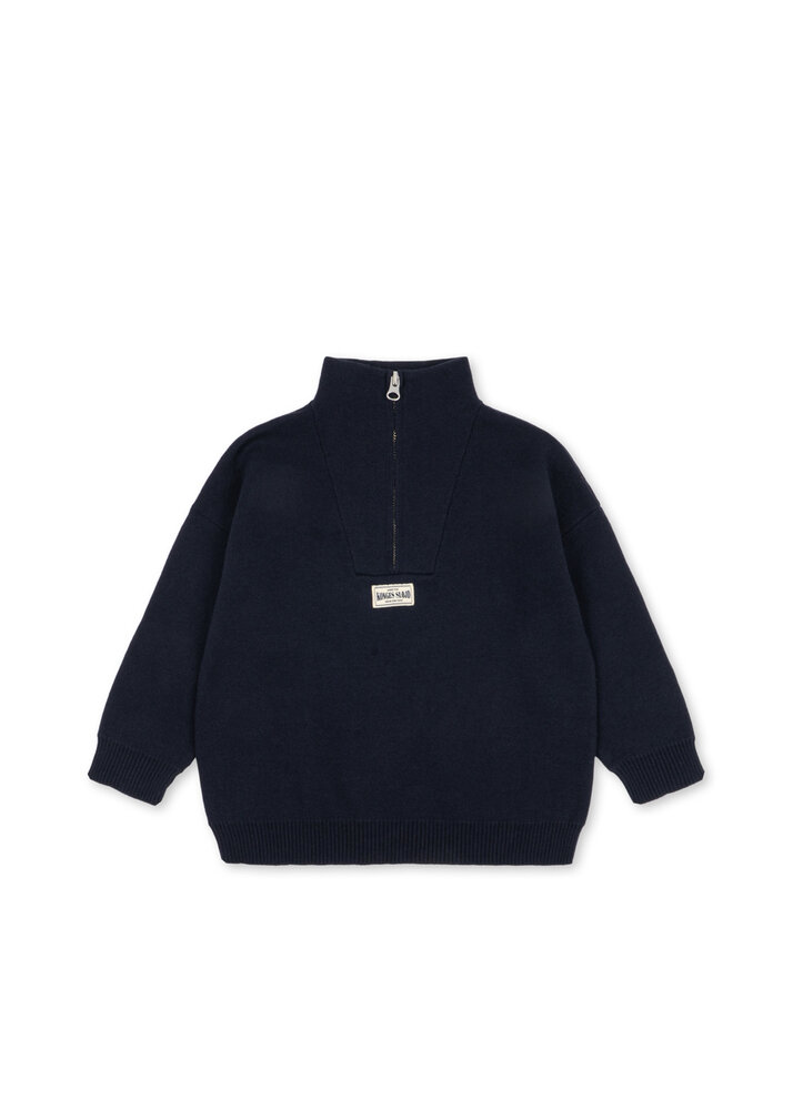 Konges Slojd Mano Trui Half Zip - Total Eclipse Konges Slojd Mano Trui Half Zip - Total Eclipse
