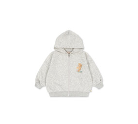 Konges Slojd Lou Sweatvest met Capuchon GOTS - Grey Melange