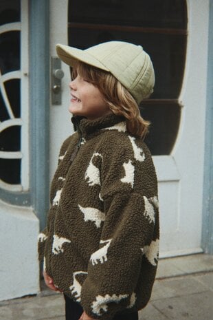 Konges Slojd Jody Teddy Jacket GRS - Dino Silhouette Konges Slojd Jody Teddy Jacket GRS - Dino Silhouette