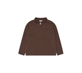 The New Varl OS Longsleeve Polo Chestnut The New Varl OS Longsleeve Polo Chestnut