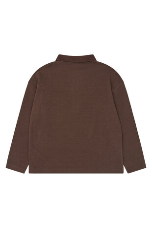 The New Varl OS Longsleeve Polo Chestnut The New Varl OS Longsleeve Polo Chestnut