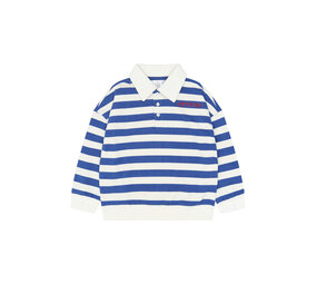 The New Vidar OS Polo Sweatshirt Mazarine Blue Striped