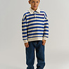 The New Vidar OS Polo Sweatshirt Mazarine Blue Striped