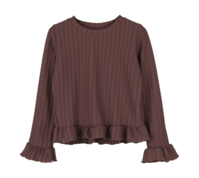 Jacky Sue Bibi Top - Ribbed Chocolate