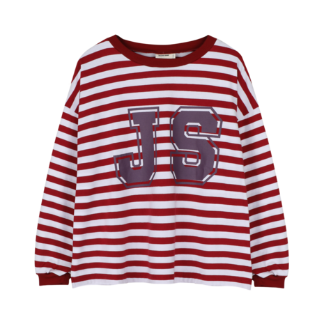 Jacky Sue JS Longsleeve - Burgundy / Cream Stripe
