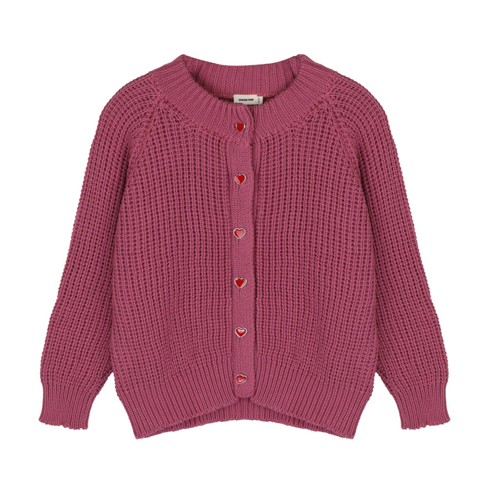 Jacky Sue Lovi Hand Knitted Cardigan - Vintage Pink Jacky Sue Lovi Hand Knitted Cardigan - Vintage Pink