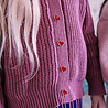 Jacky Sue Lovi Hand Knitted Cardigan - Vintage Pink Jacky Sue Lovi Hand Knitted Cardigan - Vintage Pink