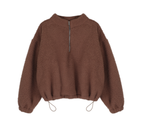 Jacky Sue Teddy Sweater - Fuffy Chocolate