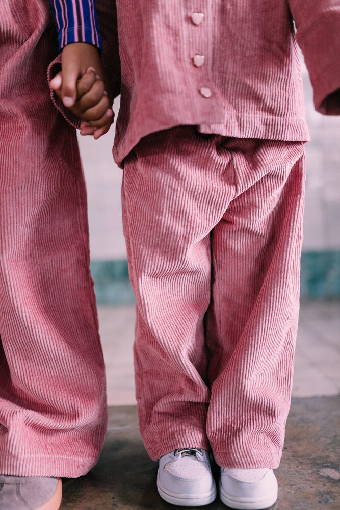Jacky Sue Mosie Pants - Salmon Corduroy