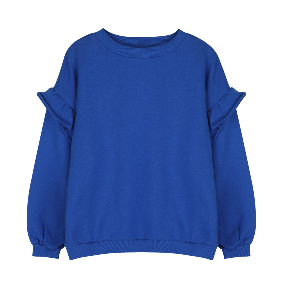 Jacky Sue Lois Ruffle Sweater - Cobalt Blue