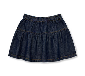 Petit Blush Rokje Denim Ruffle Dark Blue