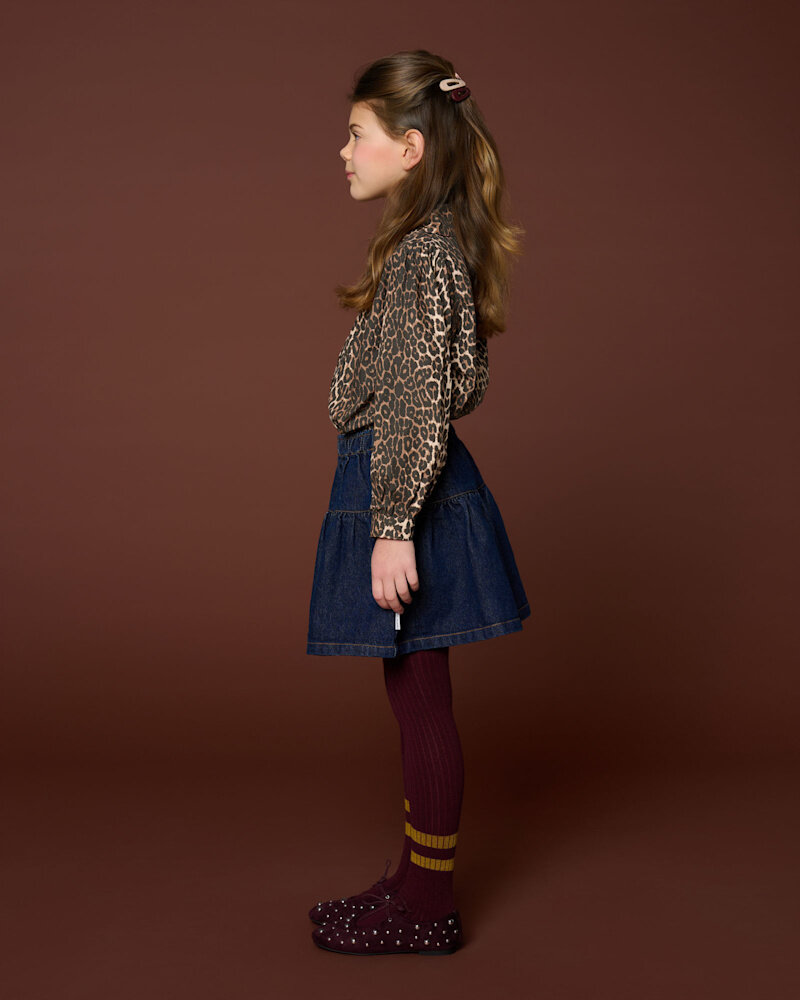 Petit Blush Rokje Denim Ruffle Dark Blue Petit Blush Rokje Denim Ruffle Dark Blue