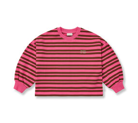 Petit Blush Easy Sweater Stripe Pink Brown