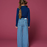 Petit Blush Jeans Wide Leg Mid Blue Petit Blush Jeans Wide Leg Mid Blue