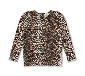 Petit Blush Top Puff Sleeve Leopard