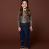 Petit Blush Top Puff Sleeve Leopard