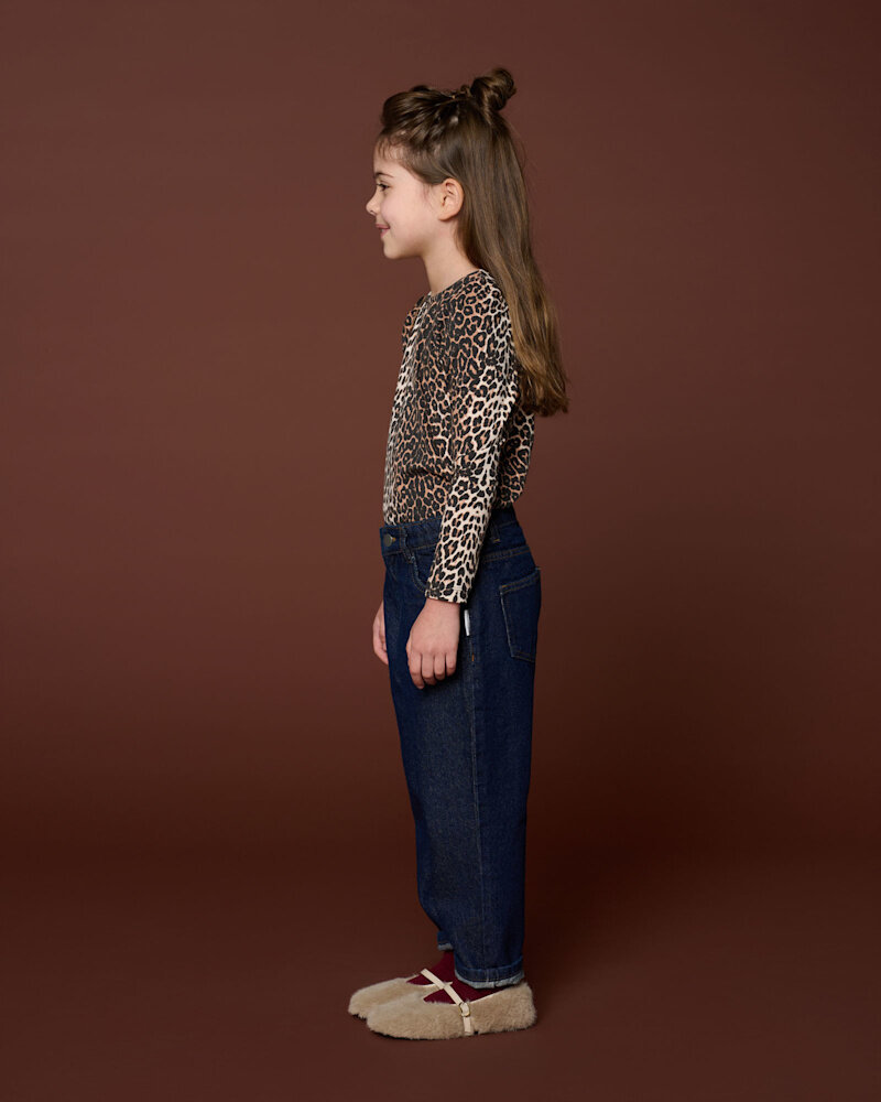 Petit Blush Top Puff Sleeve Leopard