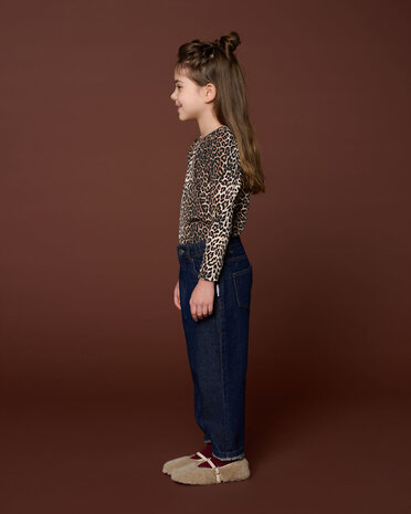 Petit Blush Top Puff Sleeve Leopard