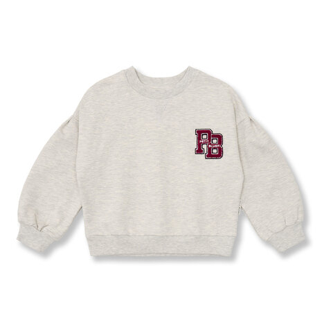 Petit Blush Easy Sweater PB Logo Grey Melange Petit Blush Easy Sweater PB Logo Grey Melange