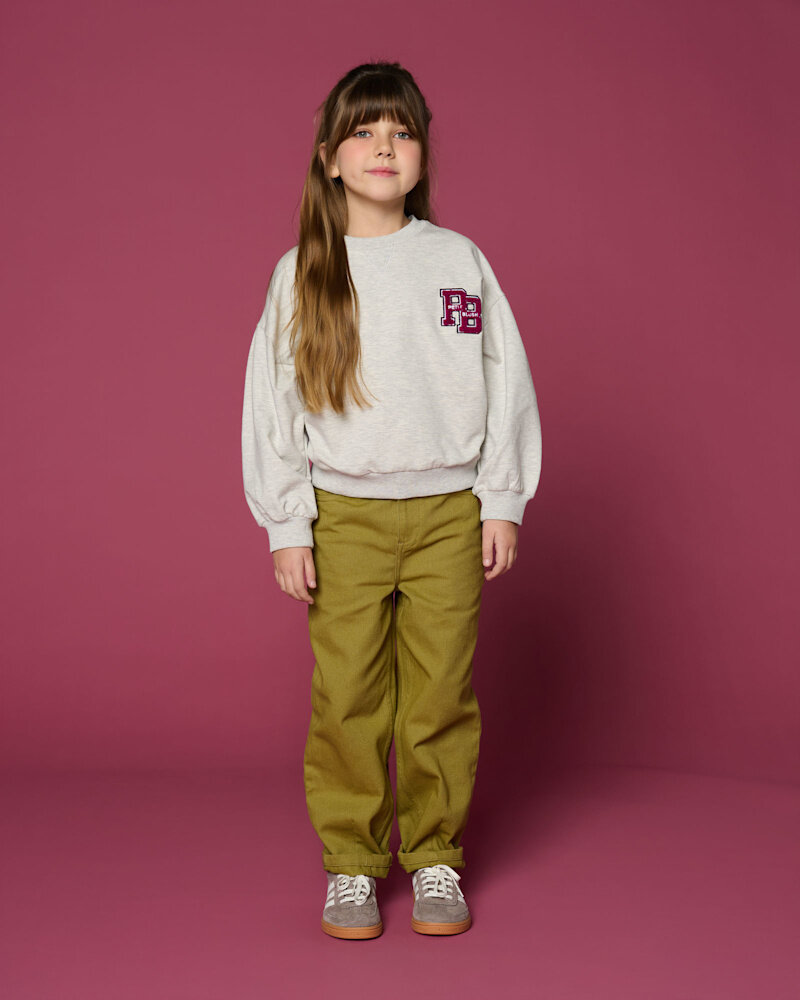 Petit Blush Easy Sweater PB Logo Grey Melange Petit Blush Easy Sweater PB Logo Grey Melange