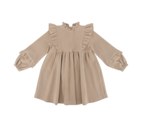 The littlecuties Jurk Delphine Rib Beige