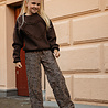 The littlecuties Broek Jo Denim Leopard