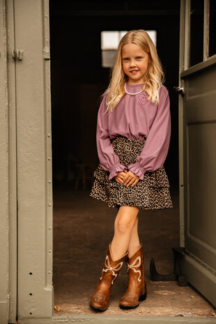 The littlecuties Top Ivory Old Lilac