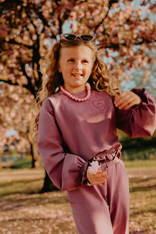 The littlecuties Top Ivory Old Lilac