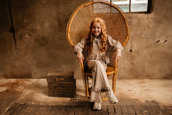 The littlecuties Broek Louann Beige Melange