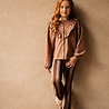 The littlecuties Broek Chocolate Mauve Stripes