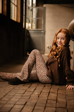 The littlecuties Broek Mauve Flowers