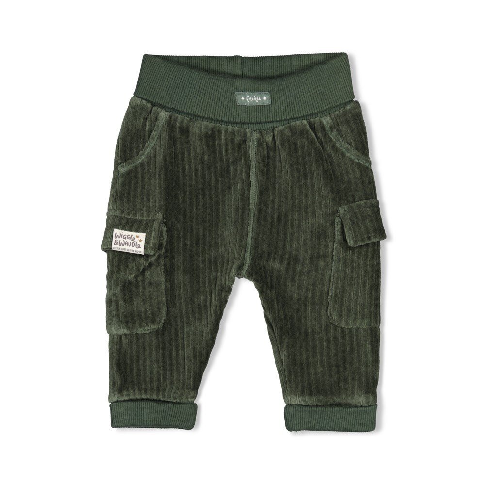 Feetje Babykleding Broek velours rib Wiggle and Waddle Groen Feetje Babykleding Broek velours rib Wiggle and Waddle Groen