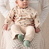 Feetje Babykleding Flare broek velours rib  Lucky Bloombird Offwhite