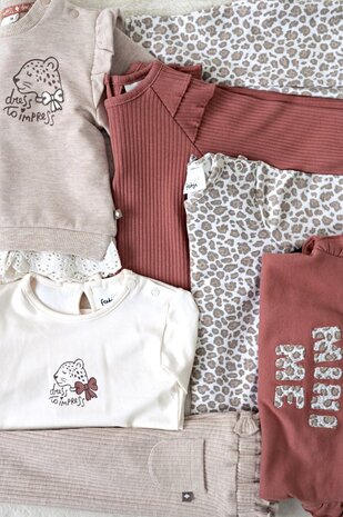 Feetje Babykleding Longsleeve rib met ruches Dress to Impress Mauve Feetje Babykleding Longsleeve rib met ruches Dress to Impress Mauve