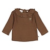 Feetje Babykleding Longsleeve pointelle rib  Lucky Bloombird Bruin