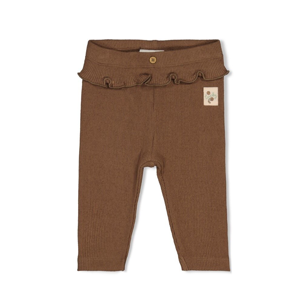 Feetje Babykleding Legging pointelle rib  Lucky Bloombird Bruin