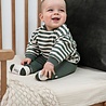 Feetje Babykleding Sweater streep oversized  Wiggle and Waddle Groen