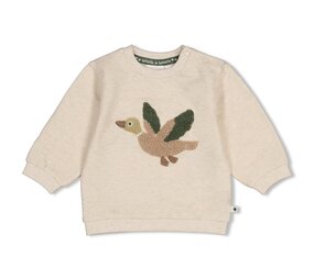 Feetje Babykleding Sweater  Wiggle and Waddle Offwhite melange