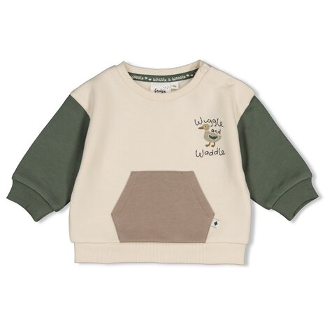 Feetje Babykleding Sweater relaxed fit Wiggle and Waddle Offwhite Feetje Babykleding Sweater relaxed fit Wiggle and Waddle Offwhite