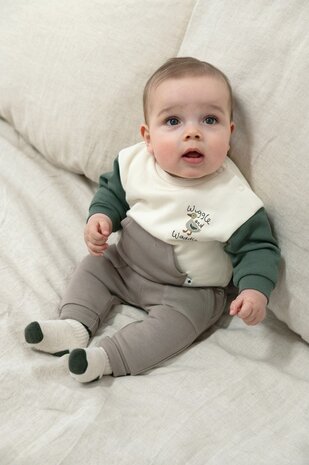 Feetje Babykleding Sweater relaxed fit Wiggle and Waddle Offwhite Feetje Babykleding Sweater relaxed fit Wiggle and Waddle Offwhite