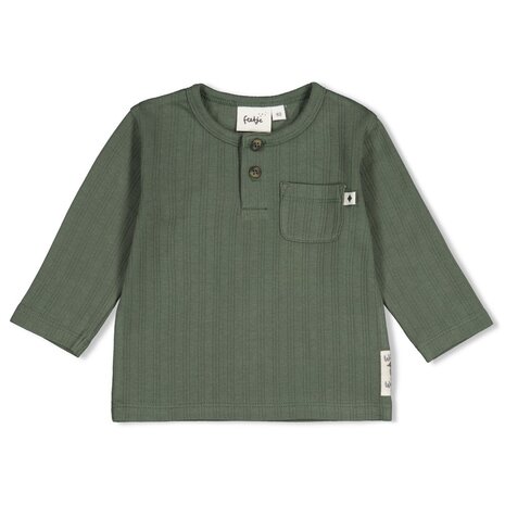 Feetje Babykleding Longsleeve rib Wiggle and Waddle Groen Feetje Babykleding Longsleeve rib Wiggle and Waddle Groen