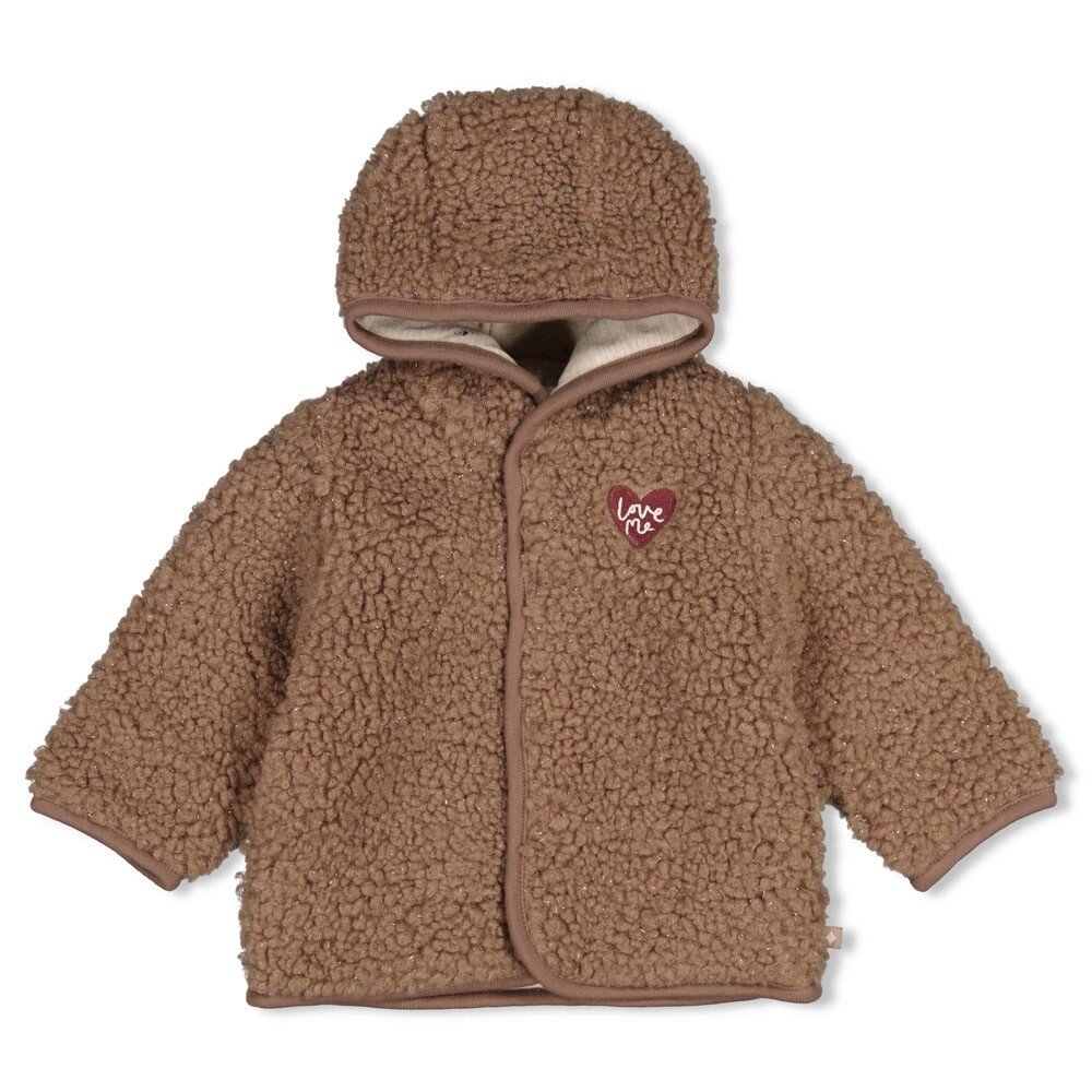Feetje Babykleding Bouclé omkeerbaar jasje met capuchon My Little Love Taupe Feetje Babykleding Bouclé omkeerbaar jasje met capuchon My Little Love Taupe