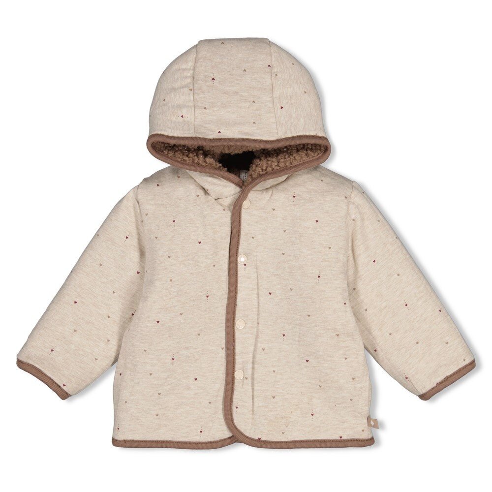 Feetje Babykleding Bouclé omkeerbaar jasje met capuchon My Little Love Taupe Feetje Babykleding Bouclé omkeerbaar jasje met capuchon My Little Love Taupe