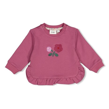 Feetje Babykleding Sweater ruches relaxed fit  Afternoon Tea Berry
