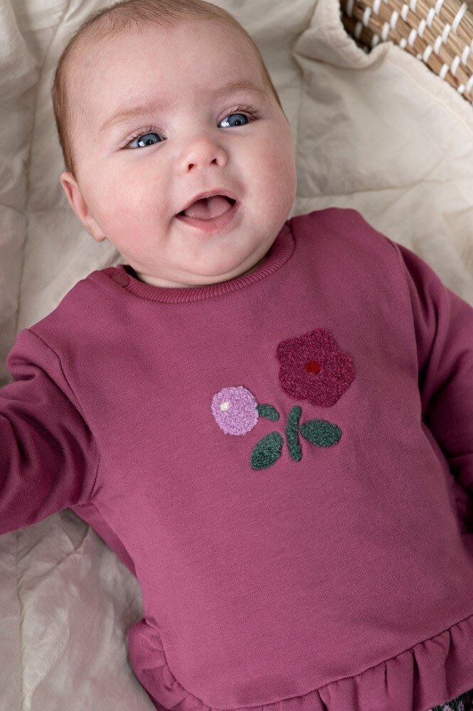 Feetje Babykleding Sweater ruches relaxed fit  Afternoon Tea Berry