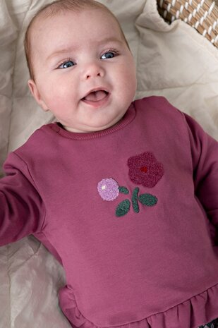 Feetje Babykleding Sweater ruches relaxed fit  Afternoon Tea Berry