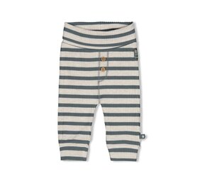Feetje Babykleding Broek rib met streep  Beep Beep Zeegroen