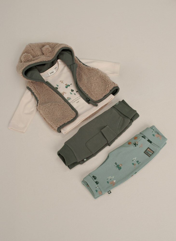 Feetje Babykleding Broek rib   Beep Beep Mint